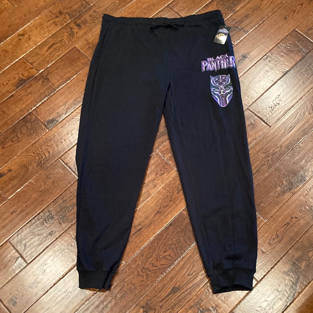 Men’s Marvel Black Panther Legacy Collection Black Jogger Pants Size 3XL NEW